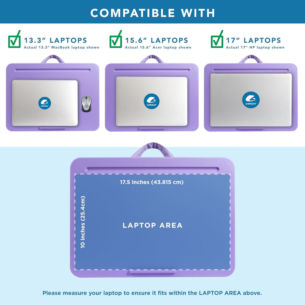 Original Lap Desk – Fits up to 17” Laptops – Purple Amethyst – Style No. 45152