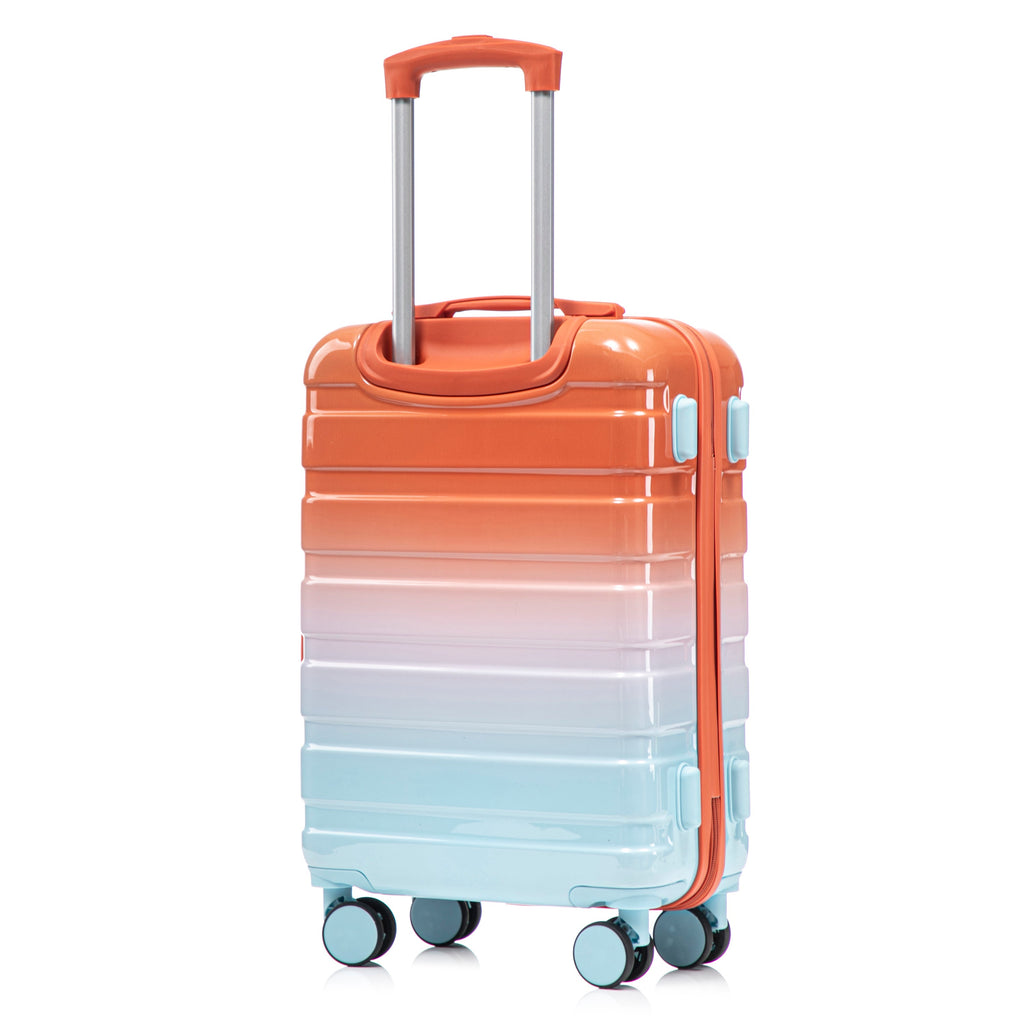 2 Pc PC Spinner Wheel Luggage Set with Gradient Color and Lock