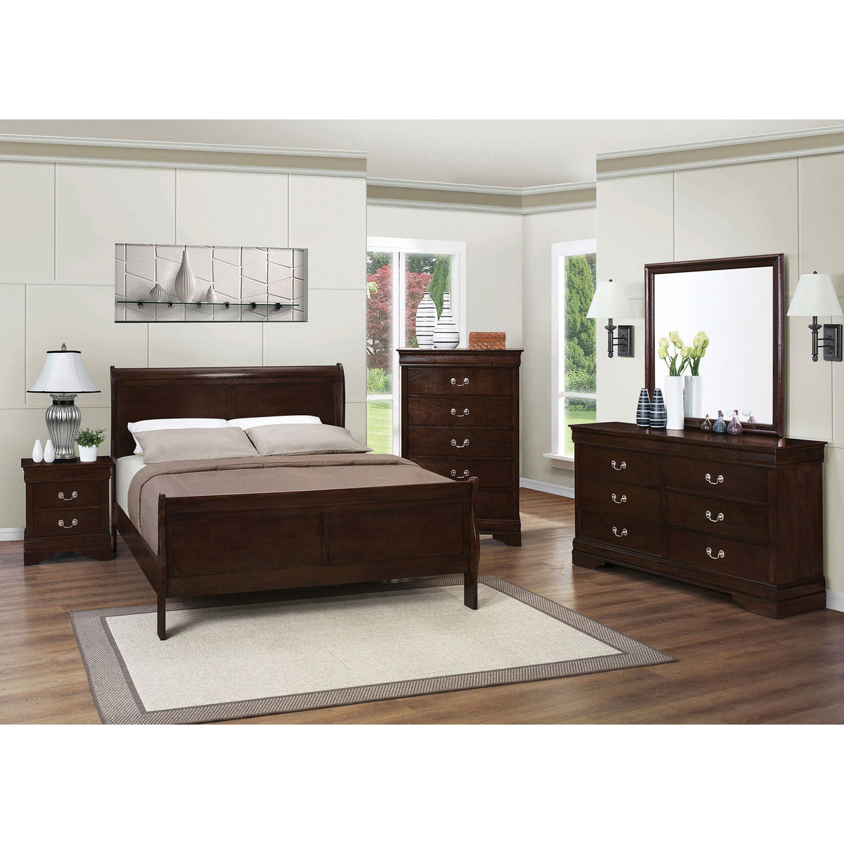 Demetra - 2 Drawer Nightstand - Cappuccino