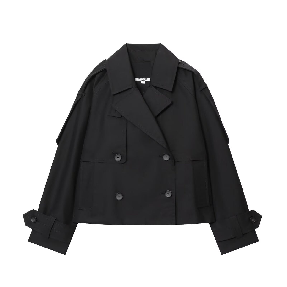 Instagram-style Chic Water-repellent Short Trench Coat