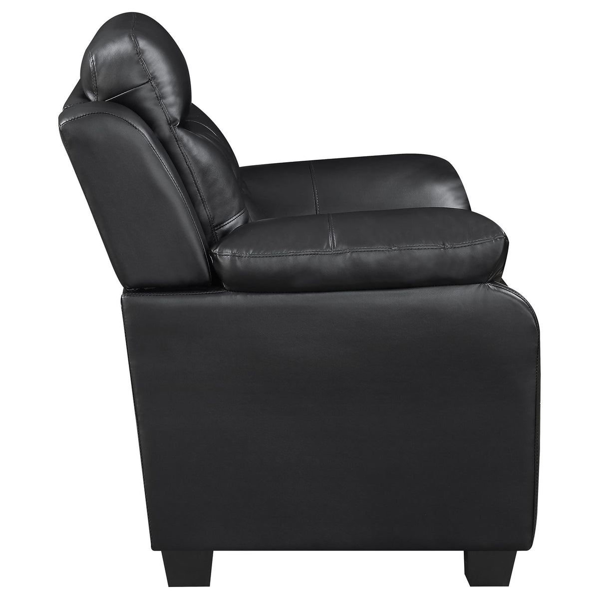 Eaton - Padded Sofa With Tufted Design - Black