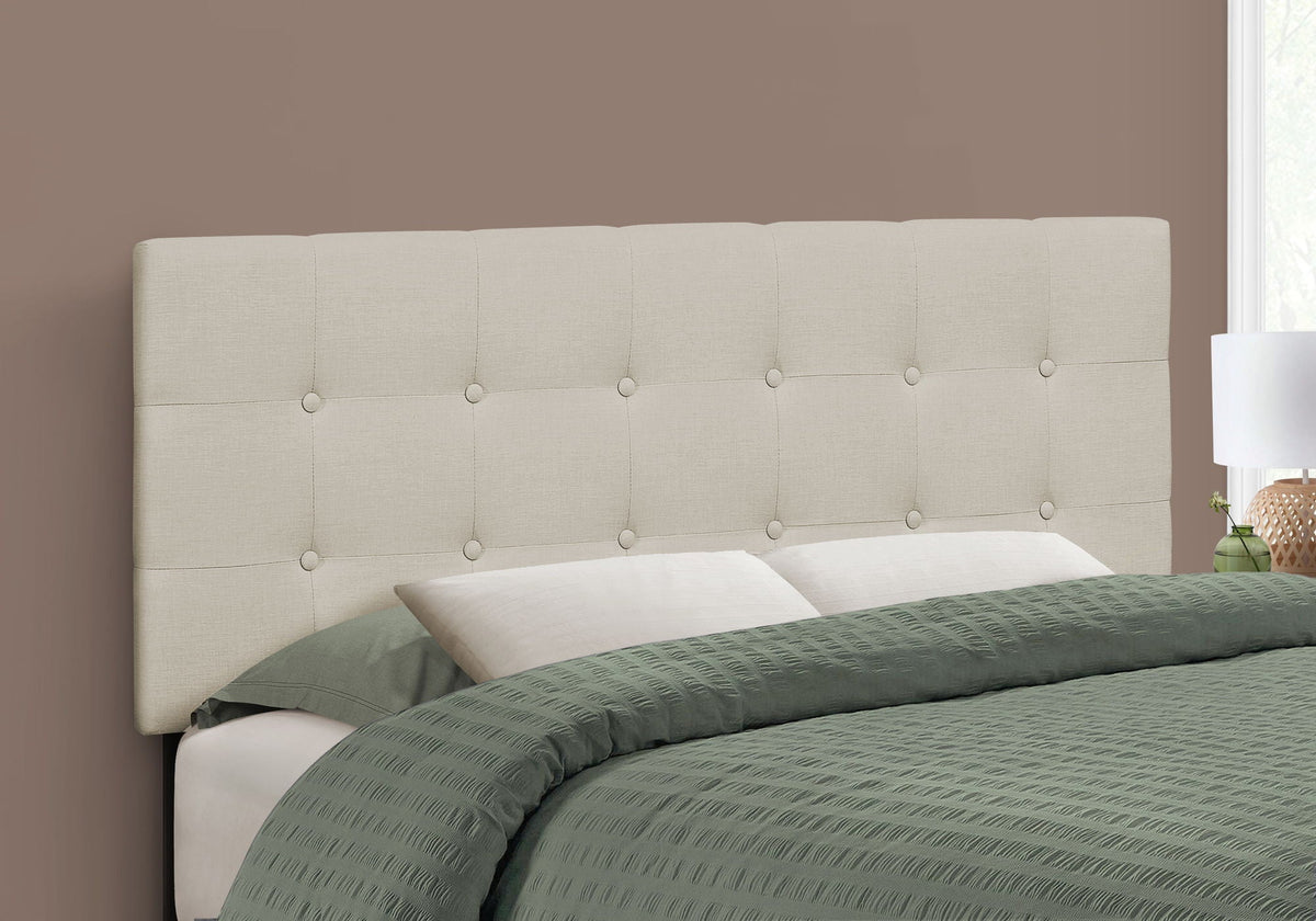 Full Size Upholstered Bed Headboard - Beige