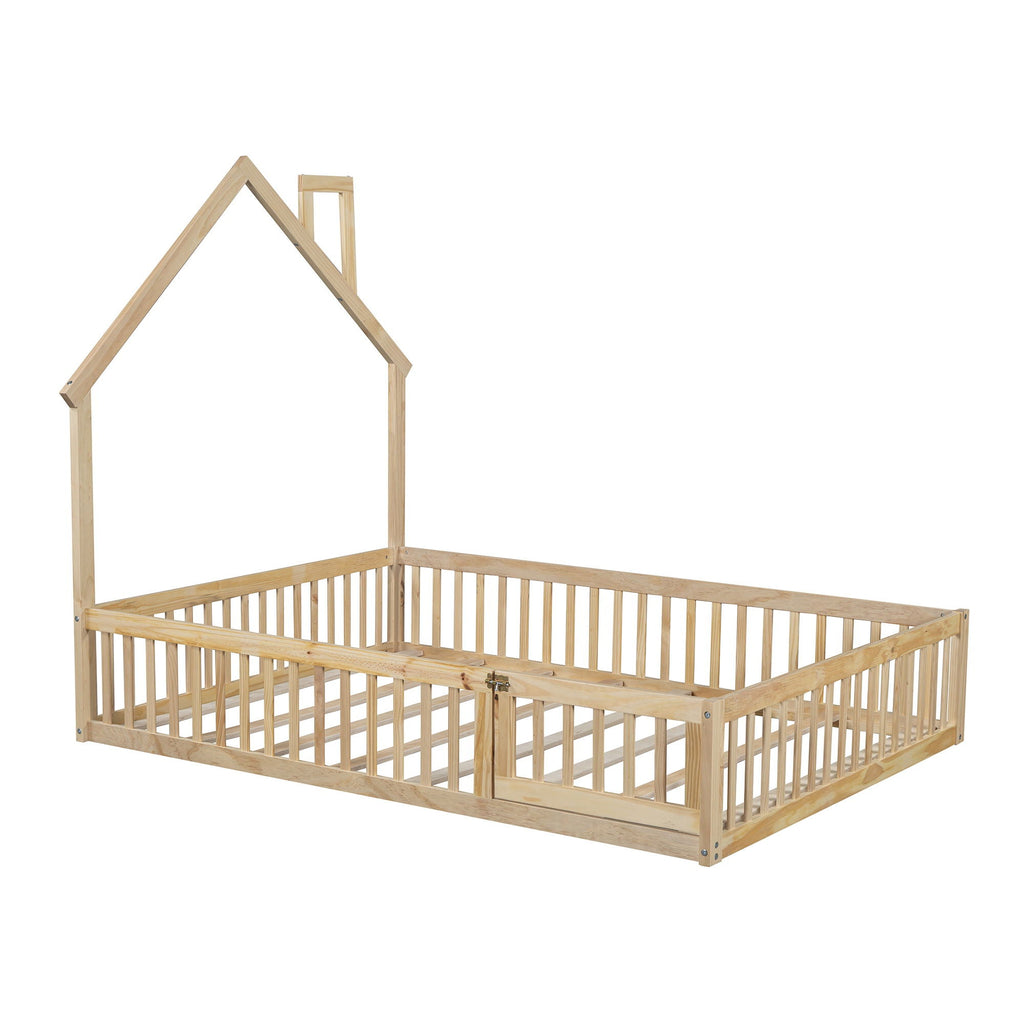 House Platform Bed With Guardrail