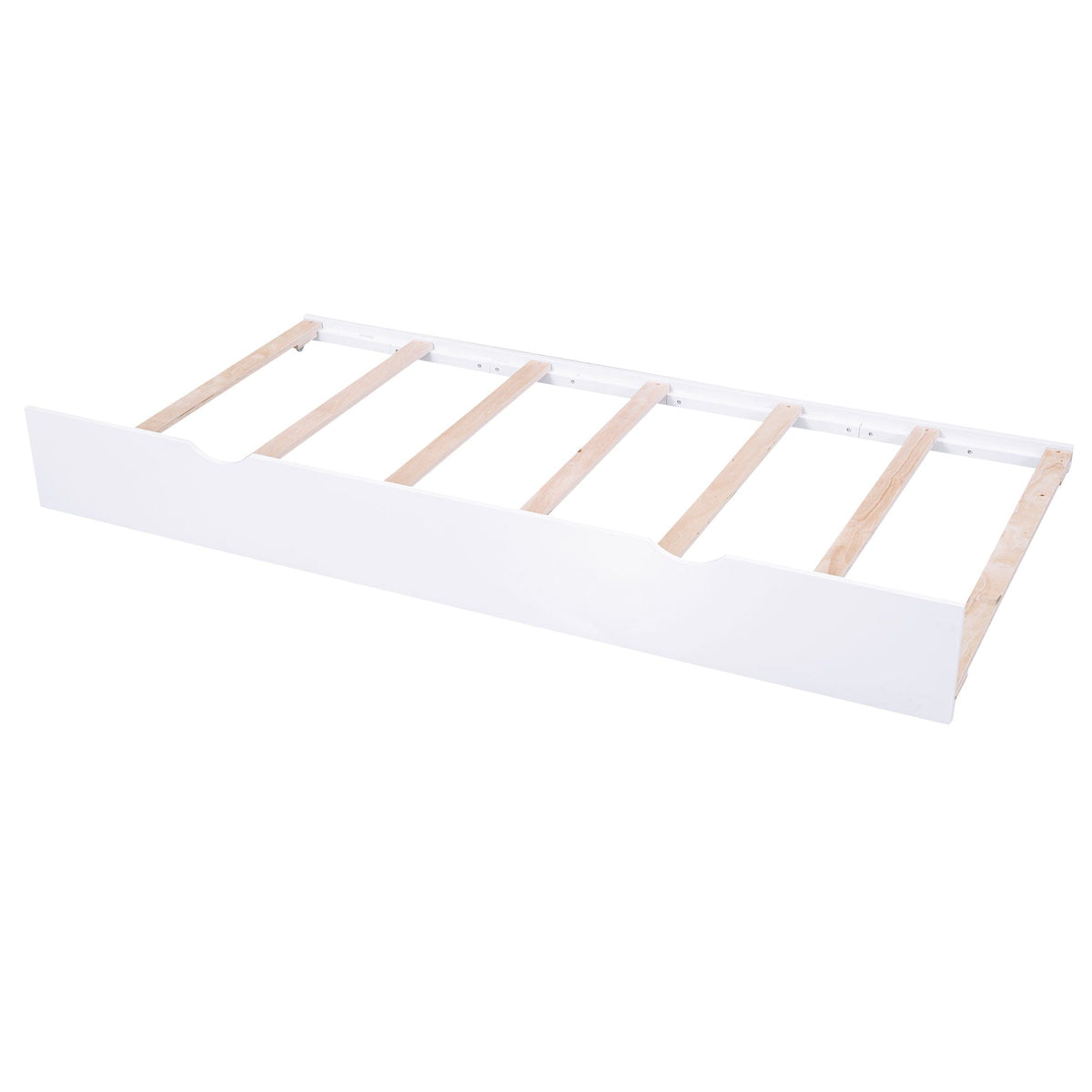 Storage Platform Bed With Pull Out Shelves And Trundle
