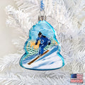 Skier Mercury Glass Ornament by G. DeBrekht - Wildlife Holiday Decor - 771037