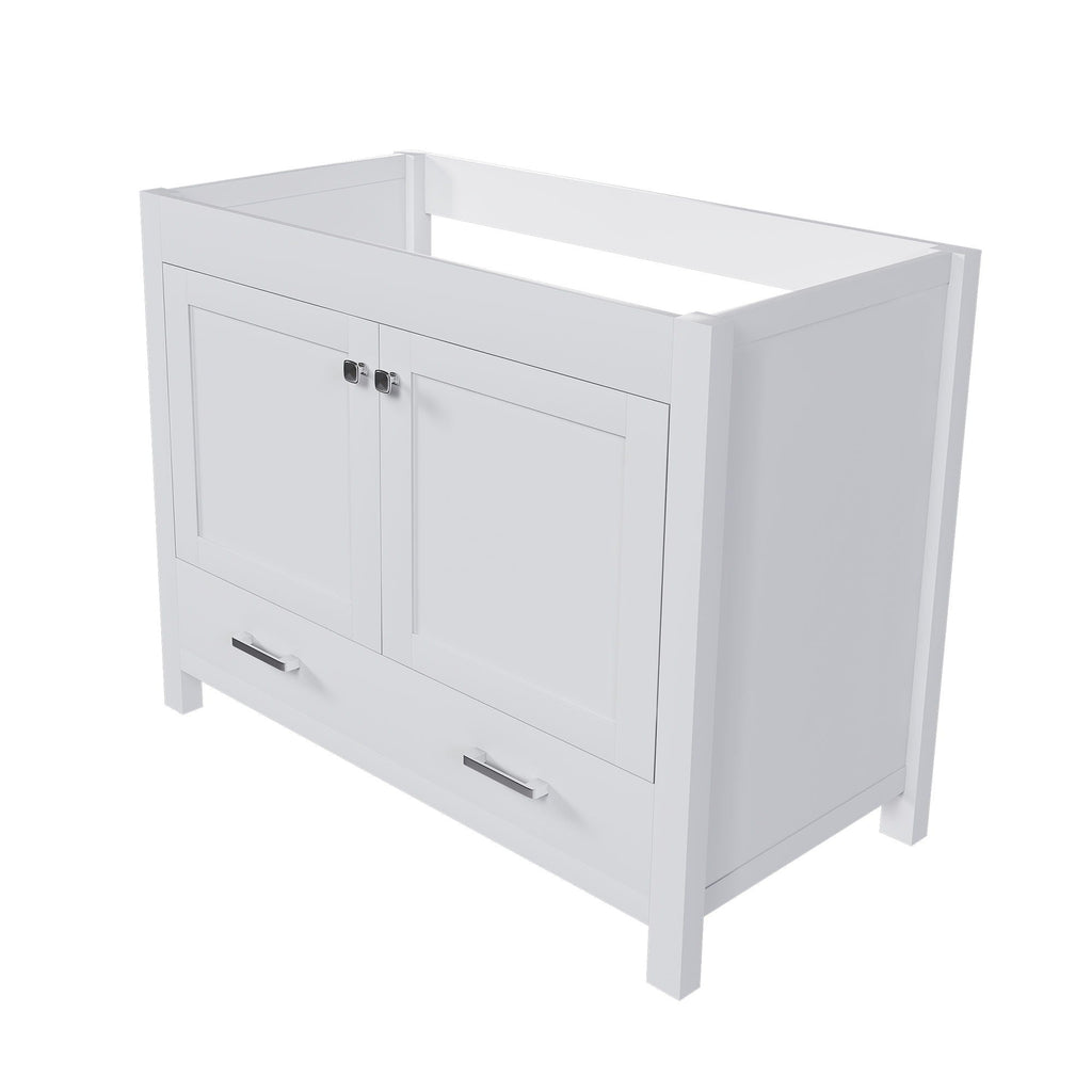 42" Bathroom Vanity Base With Doors And Drawer - White