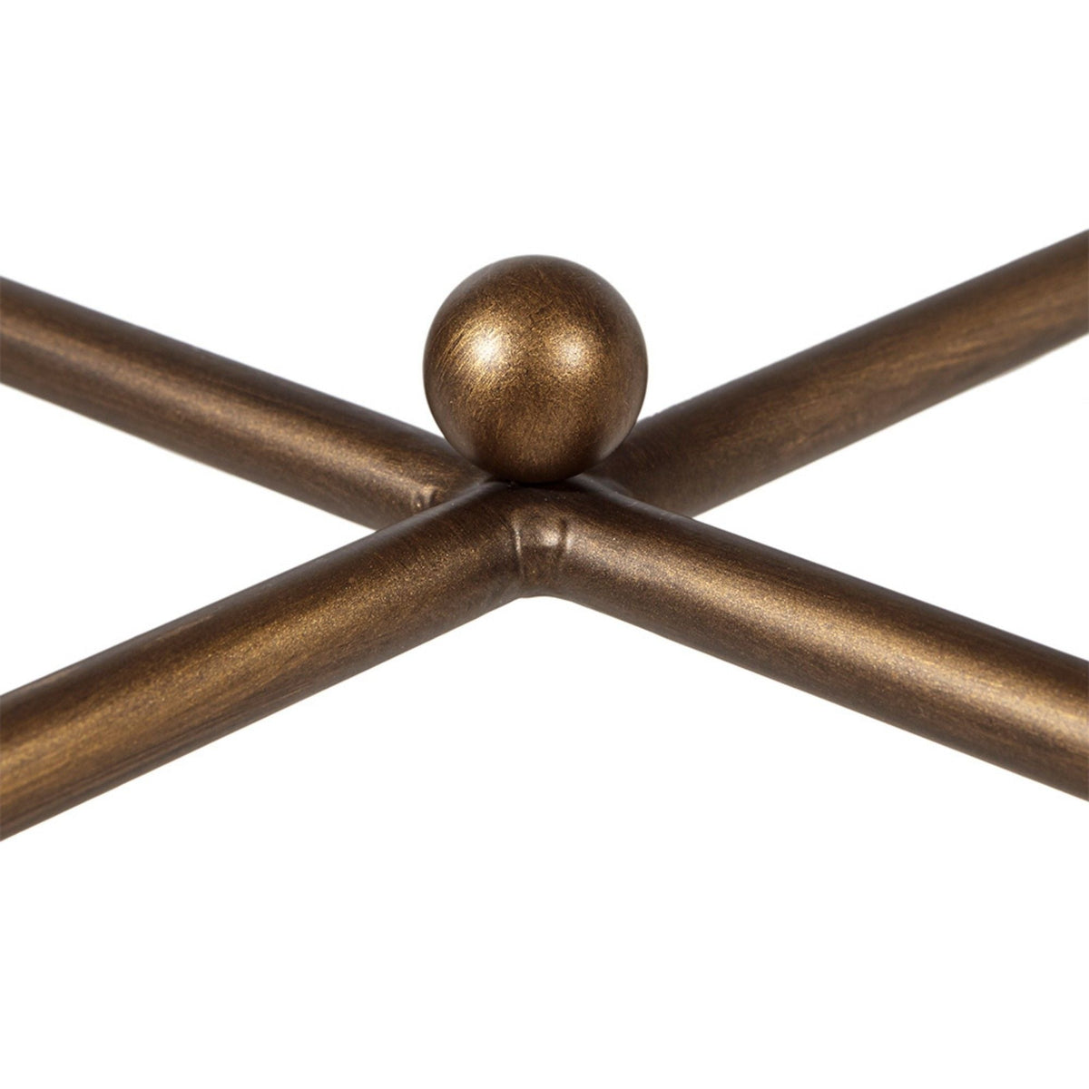 Metal Rectangle Coffee Table With Tempered Glass Top - Bronze