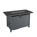 Rectangular Fire Pit With Frame Elegant Design