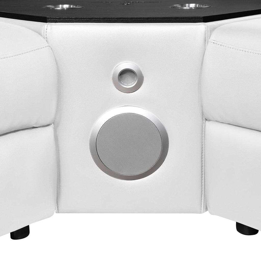 Nova - Sectional With Bluetooth Speaker, LED And Lifting Wine Cabinet