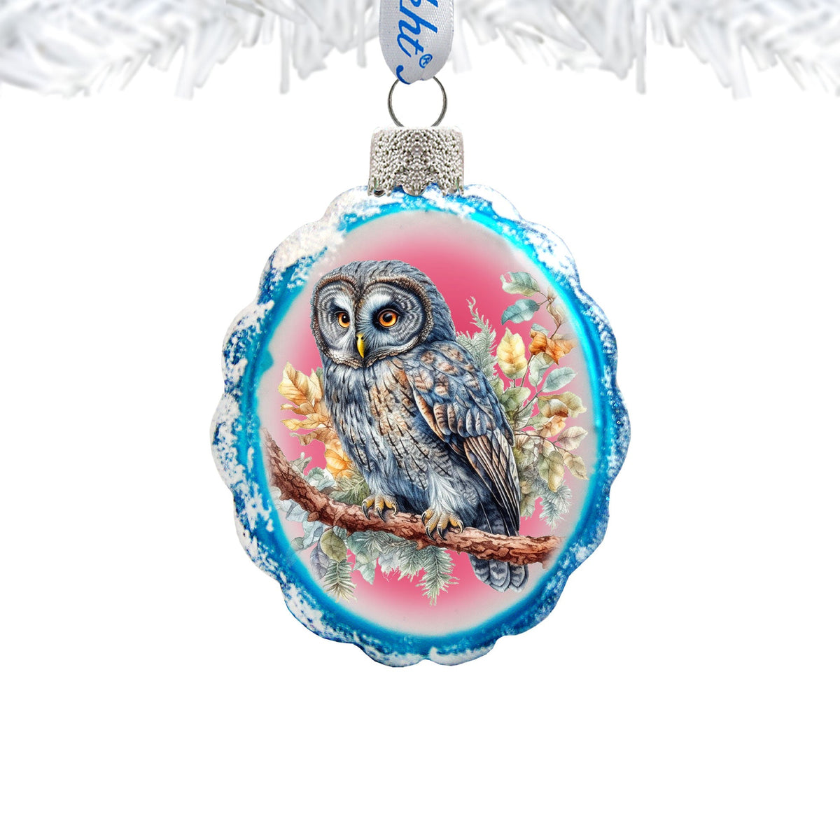 Gray Owl Mercury Glass Ornaments by G. Debrekht - Wildlife Holiday Decor - 776003