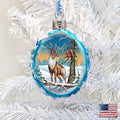 Deer and Friend Mercury Glass Ornament by G. DeBrekht - Wildlife Holiday Décor - 771013
