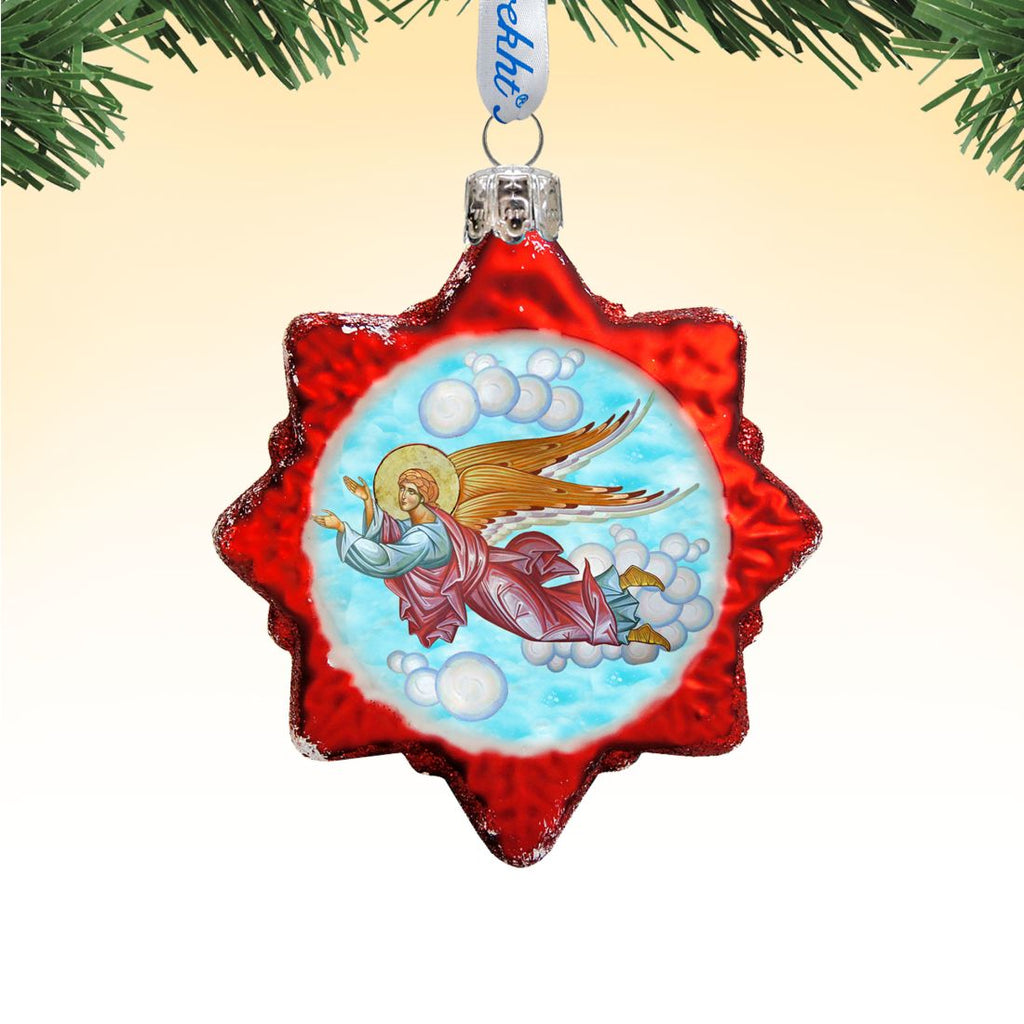 Flying Angel Mercury Glass Ornament by G. DeBrekht - Nativity Holiday Décor - 772024