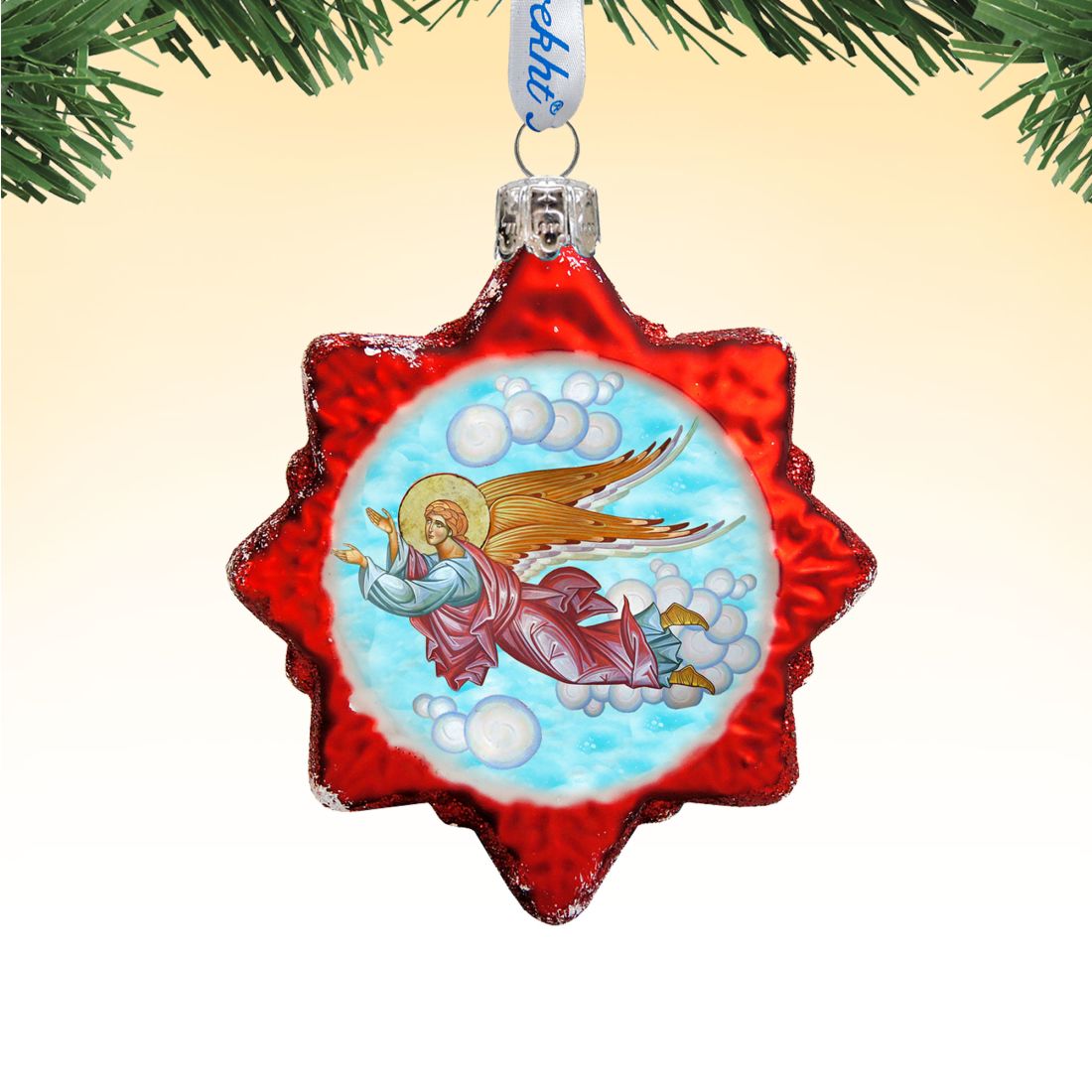 Flying Angel Mercury Glass Ornament by G. DeBrekht - Nativity Holiday Décor - 772024