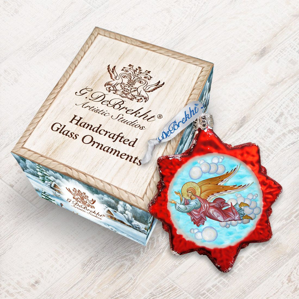 Flying Angel Mercury Glass Ornament by G. DeBrekht - Nativity Holiday Décor - 772024