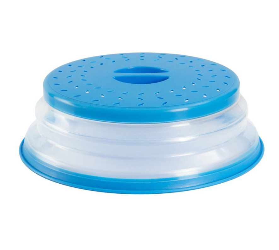 Collapsible Microwave Splash Cover | Foldable Splatter Guard Lid