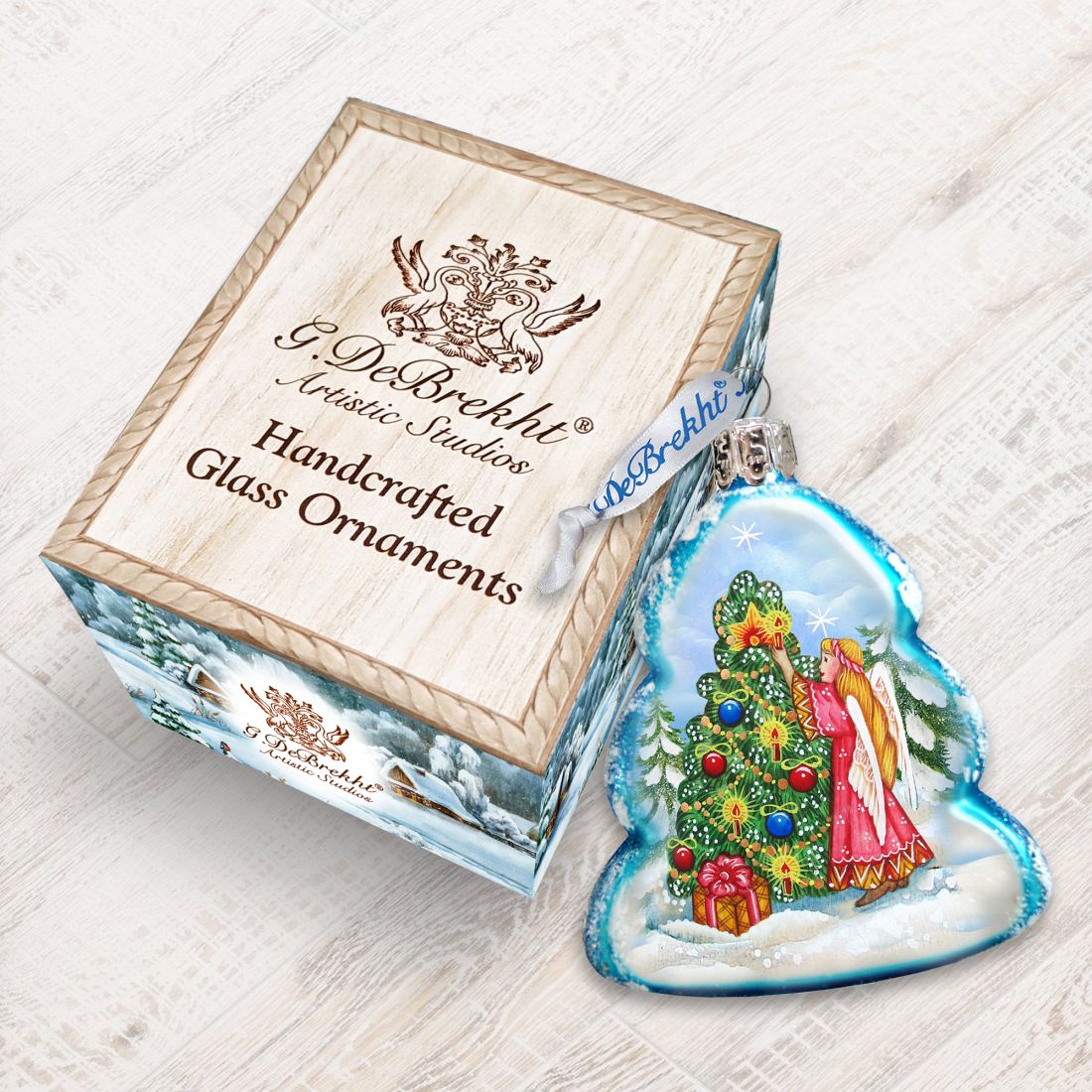 Angelic Tree Mercury Glass Ornament by G. DeBrekht - Nativity Holiday Décor - 773020