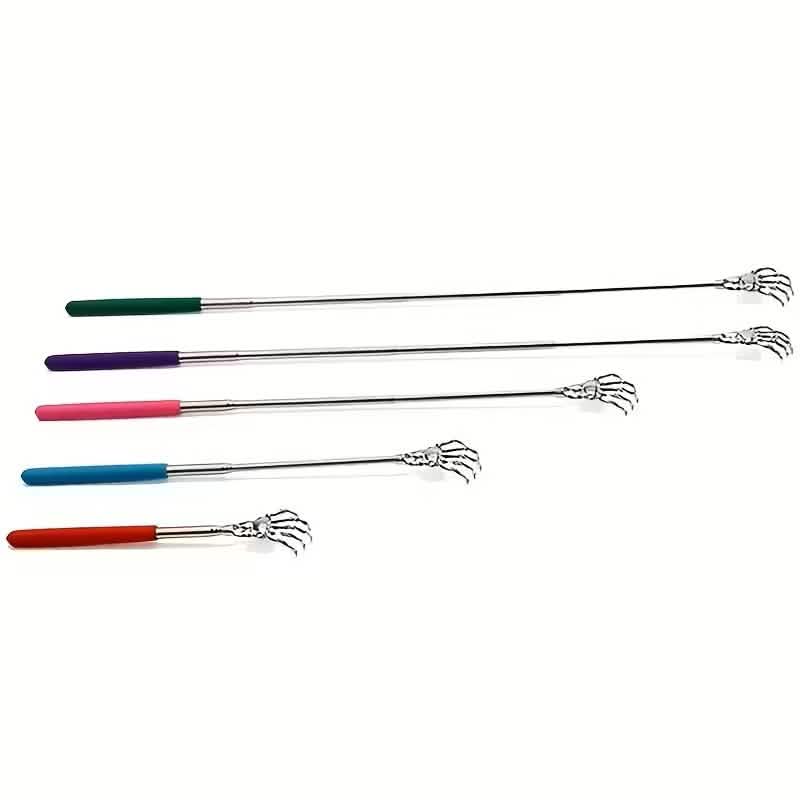 Retractable Back Itching Device – Stainless Steel Claw Massager for Relaxing the Back