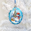 Snowman and Christmas Tree Mercury Glass Ornaments by G. Debrekht - Christmas Santa Snowman Décor - 776020