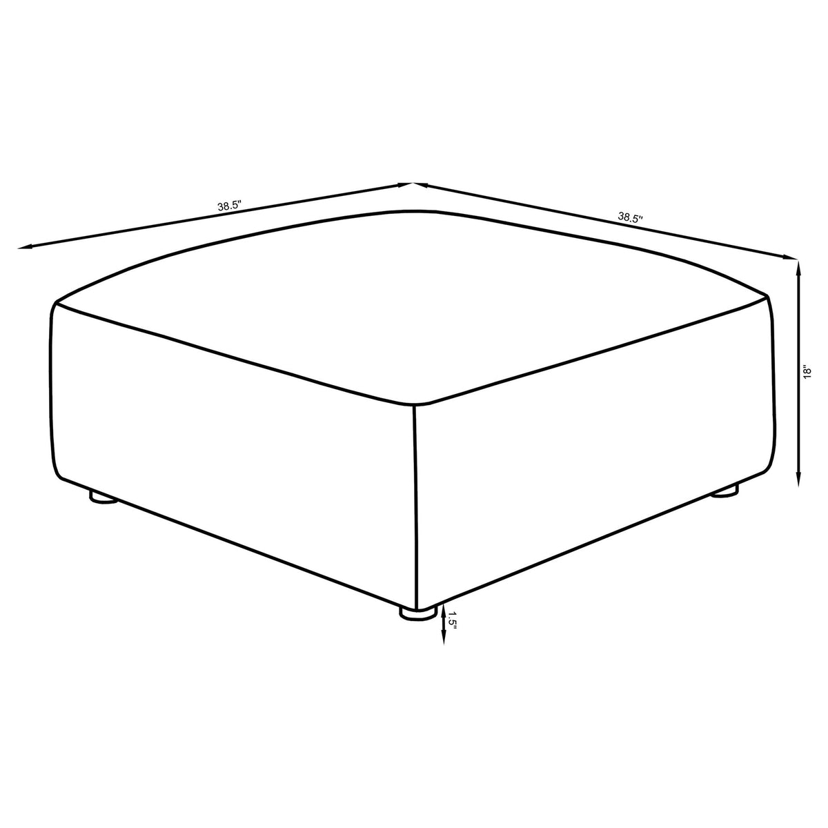 Jennifer - Square Ottoman
