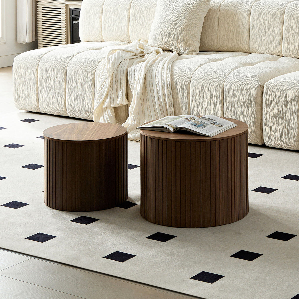 Handcrafted Nested Table Set, 2 Pieces