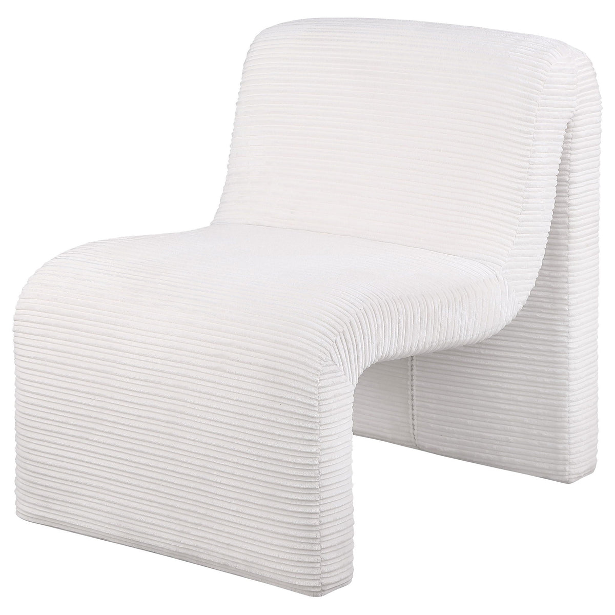 Winne - Curved Armless Accent Chair