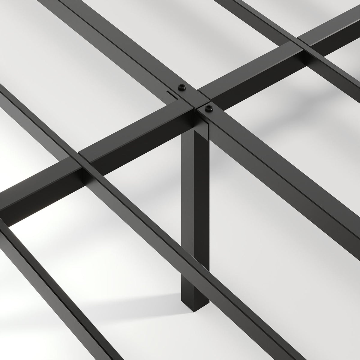 Floating Bedstead With Charging Station And LED Lights