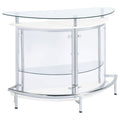 Strick - Freestanding Glass Top Home Bar Wine Cabinet - White