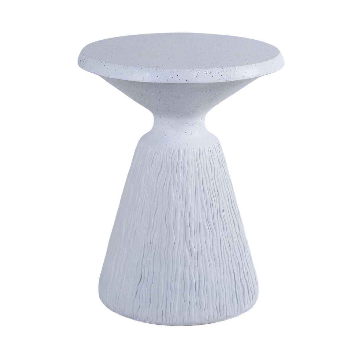 Outdoor End Table, Round Garden Stool - Aqua Gray