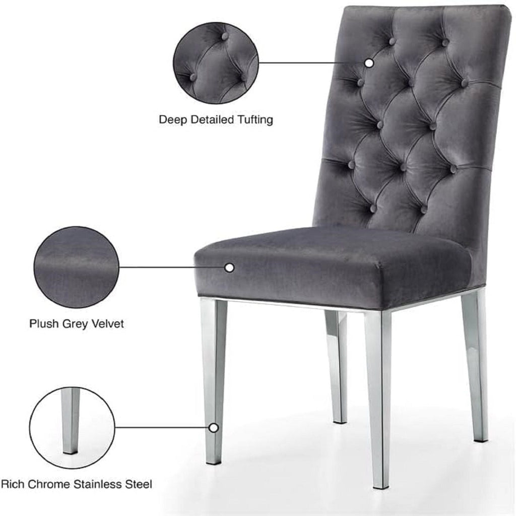Modern Upholstered Tufted Dining Chair (Set of 2)