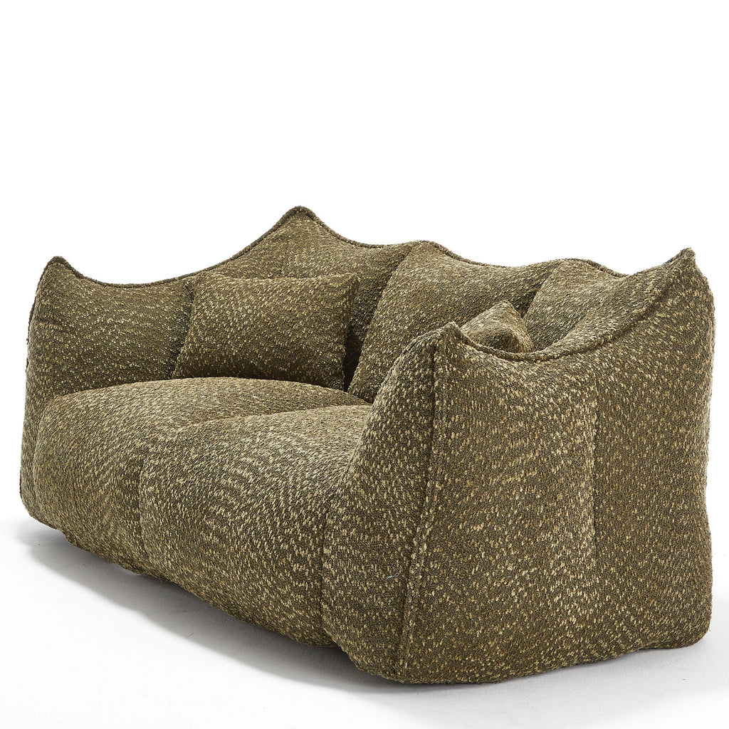 Comfortable Dual Beanbag Chair With High Resilience Foam Core For 2 People
