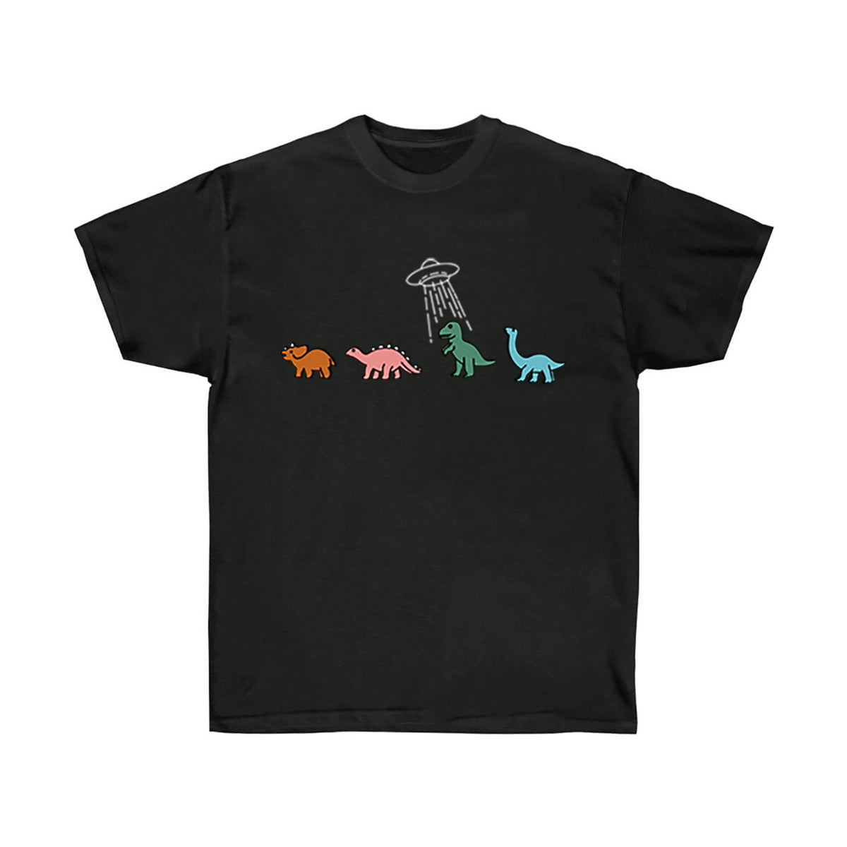 Round-neck Cartoon-print Short Sleeves