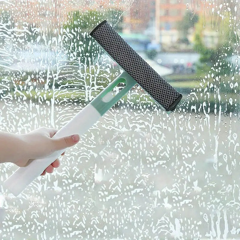 3-in-1 Glass Cleaner with Spray & Double-Sided Wiper
