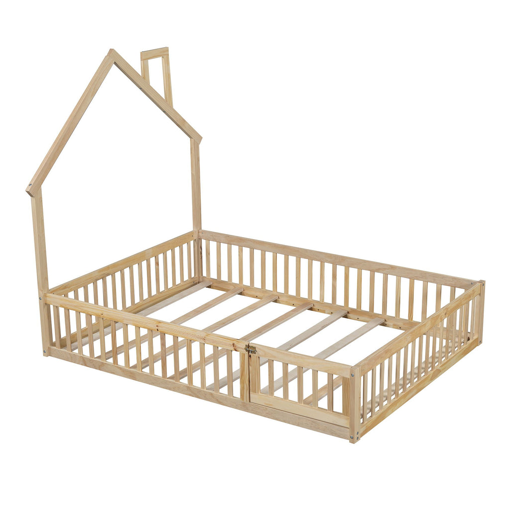 House Platform Bed With Guardrail