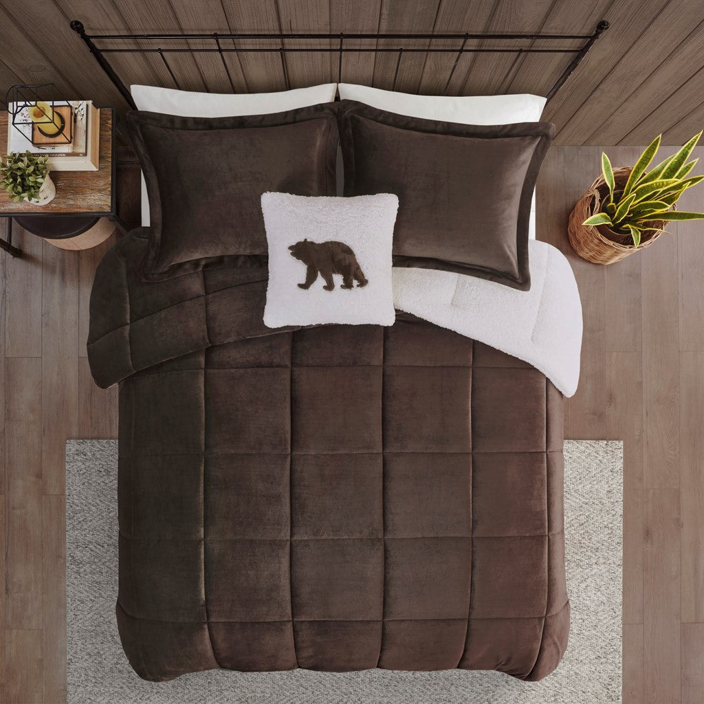 King Plush to Sherpa Down Alternative Comforter Set
