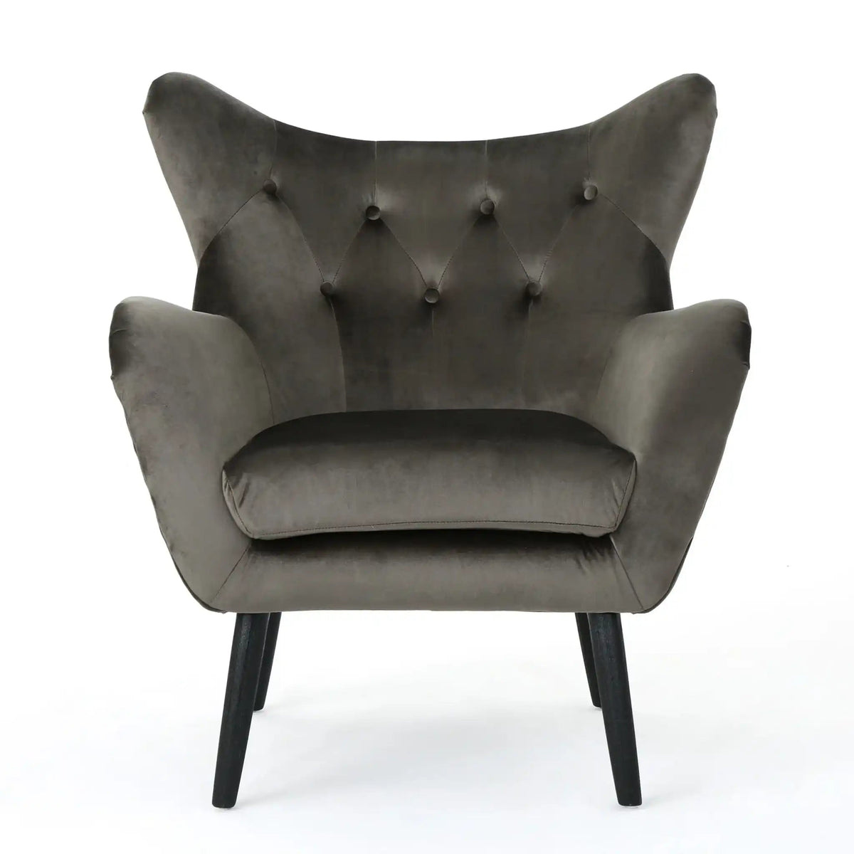Alyssa Mid Century Upholstered Arm Chair With Wingback Design