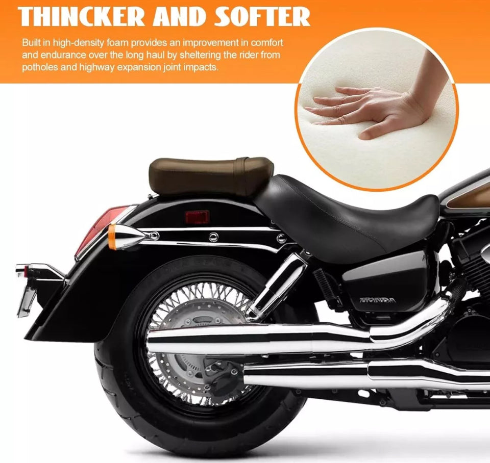 Open Box Motorcycle Front Rider Driver Seat Pillion Cushion Pad with Mounting Bracket Fit