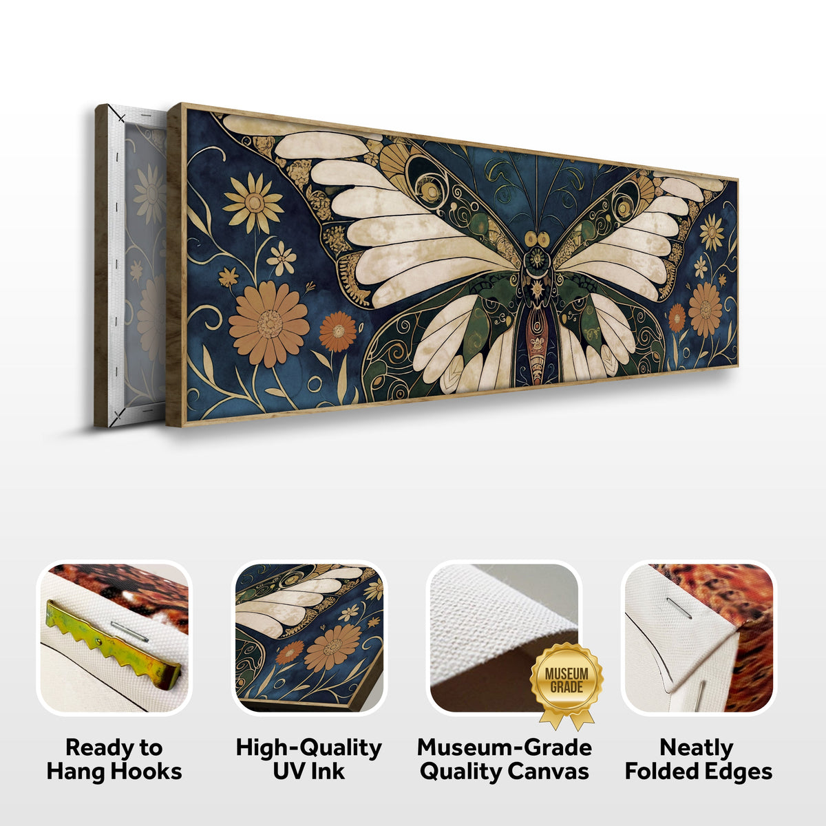 Abstract Vintage Butterfly Wall Art