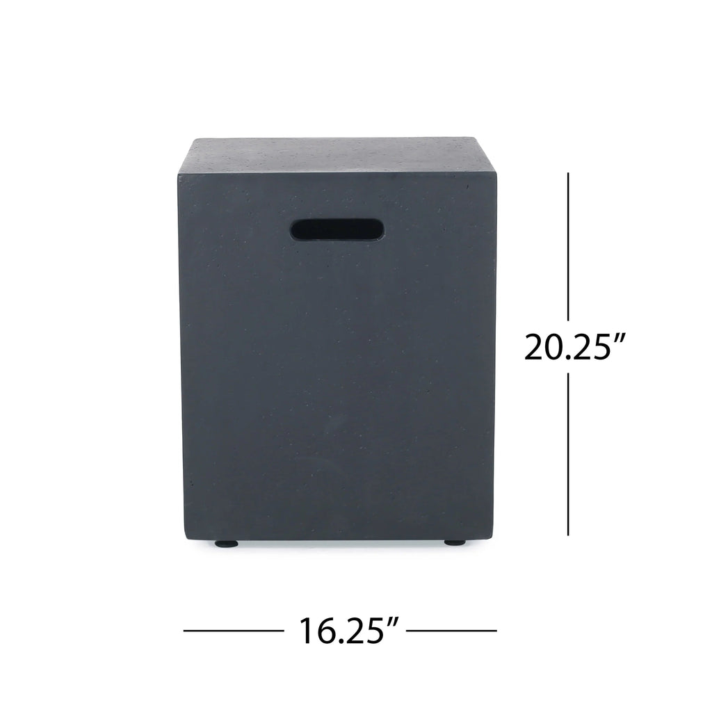 Outdoor 50000 BTU Propane Fire Pit, Dark Grey, with Tank Holder
