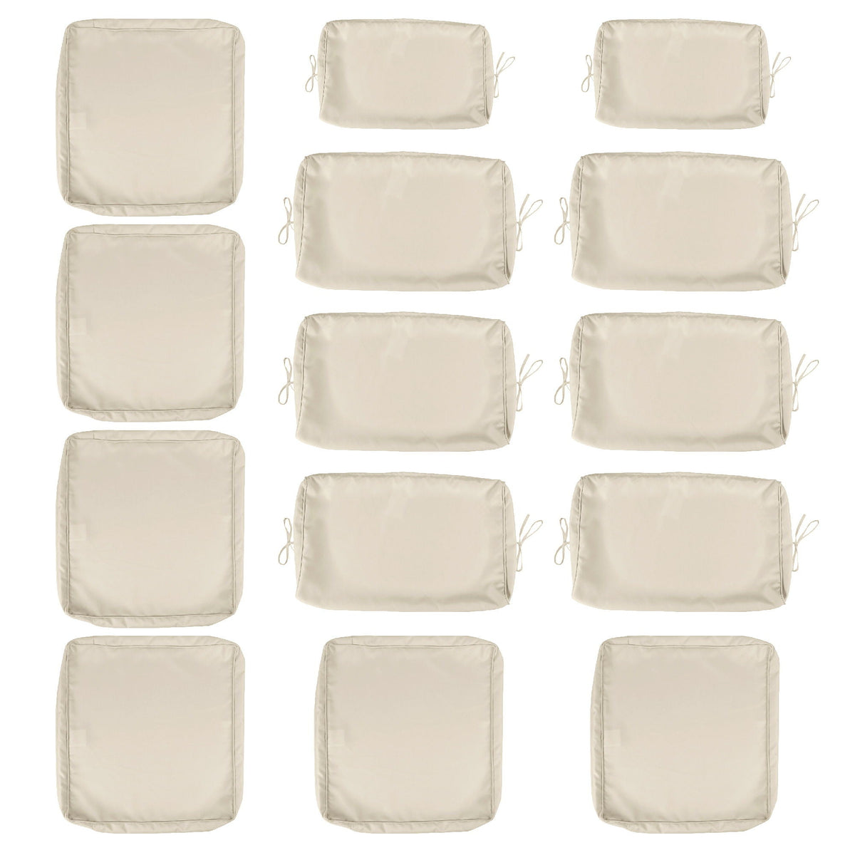 Cushion Covers For 7 Piece Wicker Sectional Sofa, 14 Pack Seat And Back Slipcovers With Zipper