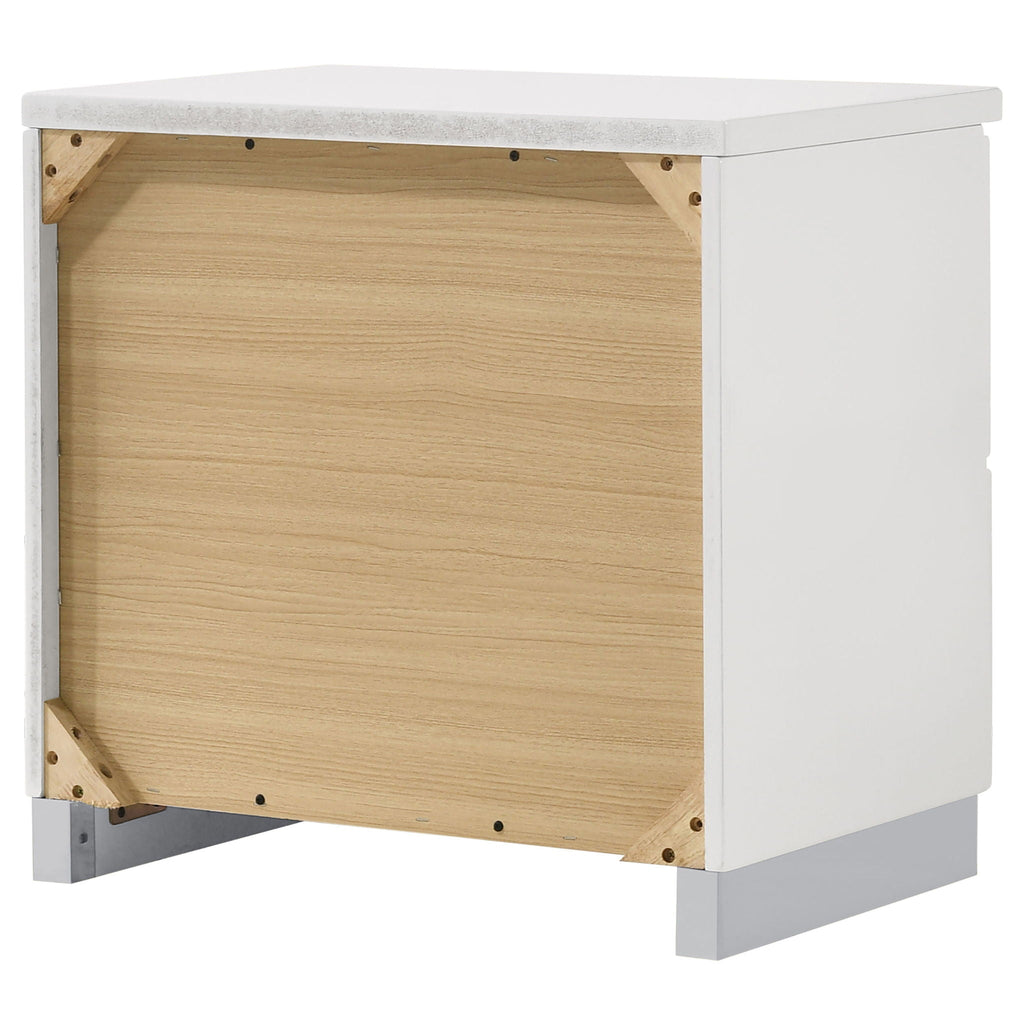 Dulcey - 2 Drawer Nightstand - Gloss White