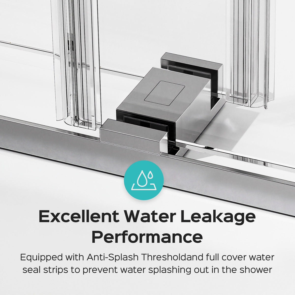 Frameless Double Sliding Soft-Close Shower Door, 3 / 8" (10Mm) Thick SGCC Tempered Glass Door, Matte