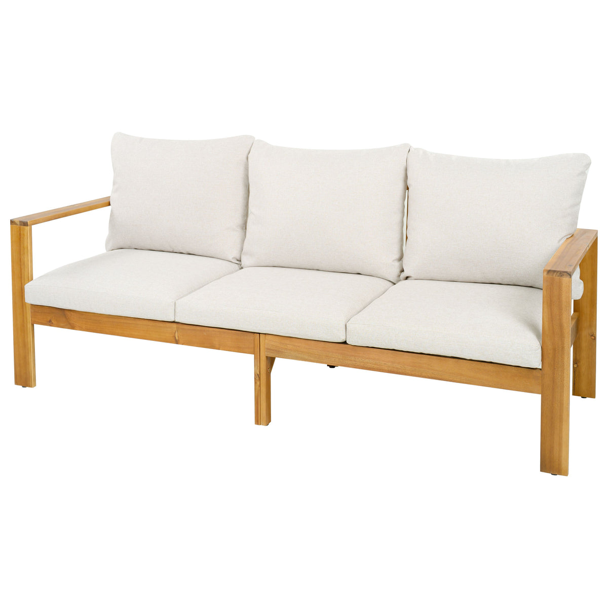 Outdoor 3pcs Acacia Sectional Patio Sofa Set