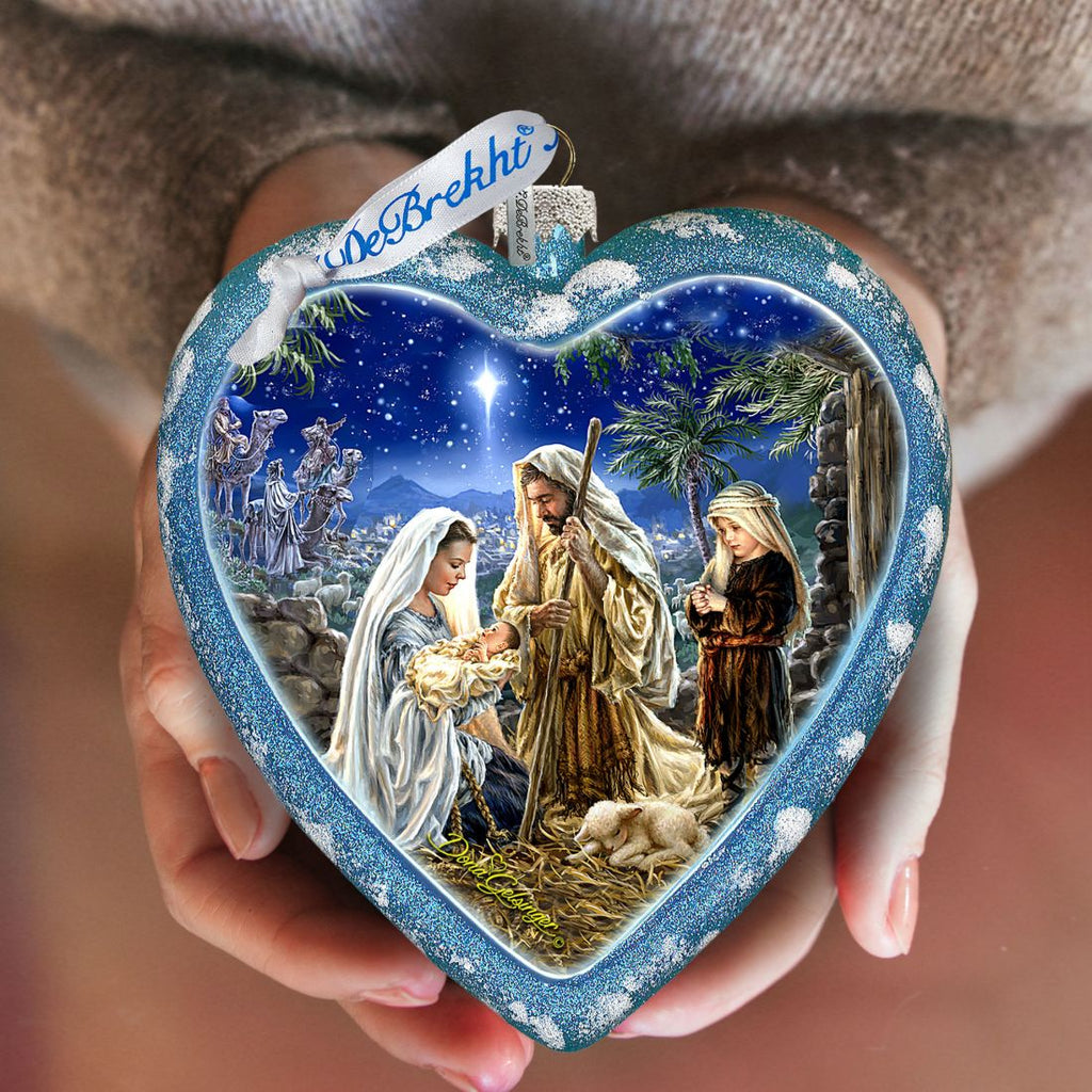 Holy Family Glass Ornament Limited Edition by D. Gelsinger - Nativity Holiday Decor - 738-101-DG