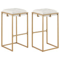 Soccoro - Square Tufted Cushion Stools (Set of 2) - Beige