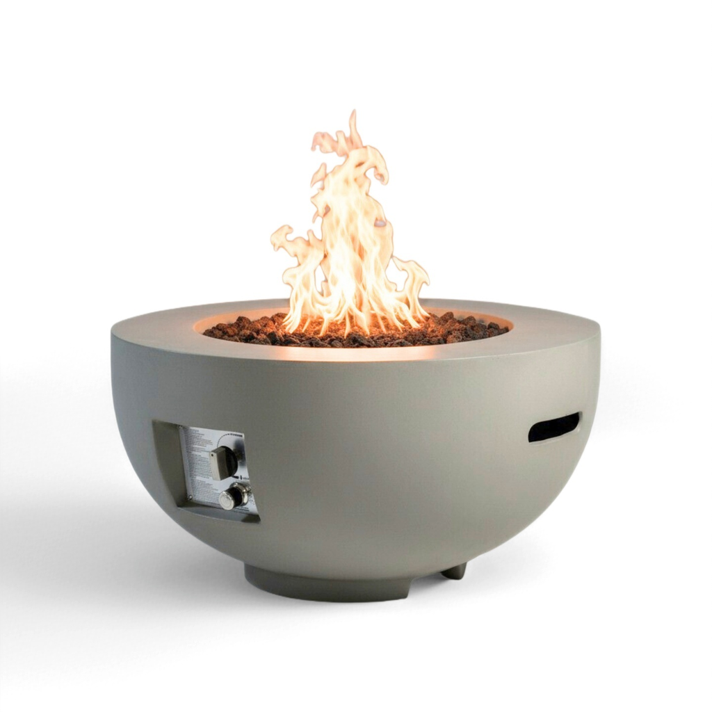 Outdoor Round Propane Fire Pit Table 28-inch, 40,000 BTU