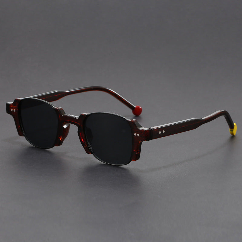 European And American Retro Pin Sun Glasses Korean Hong Kong Style Square Frame Sunglasses