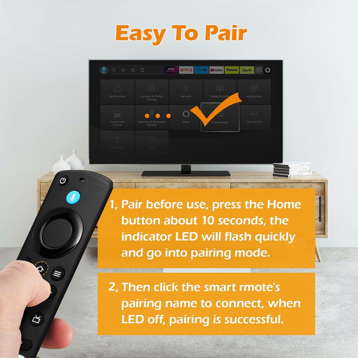 Replacement Voice Remote Control Fit for Fire Smart TV Stick(2Nd Gen/3Rd Gen), Stick(Hd/4K Max/4K/Lite), TV Cube, Smart TV (3Rd Gen, Pendant Design), Not for Roku Multicolor
