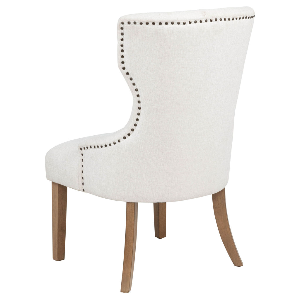 Tufted Dining Chair With Button Tufting And Nailhead Trim