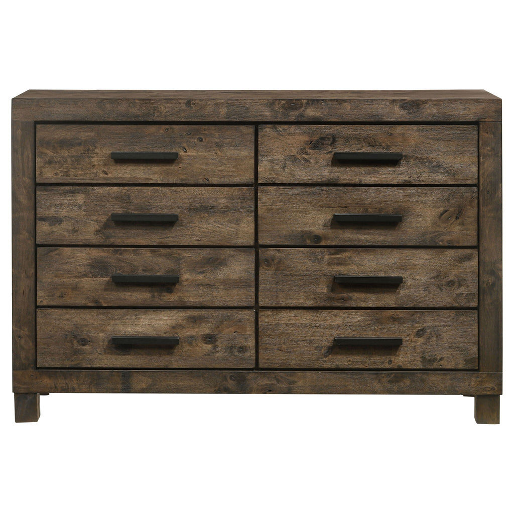 Bren - 8 Drawer Dresser With Pull Handles - Rustic