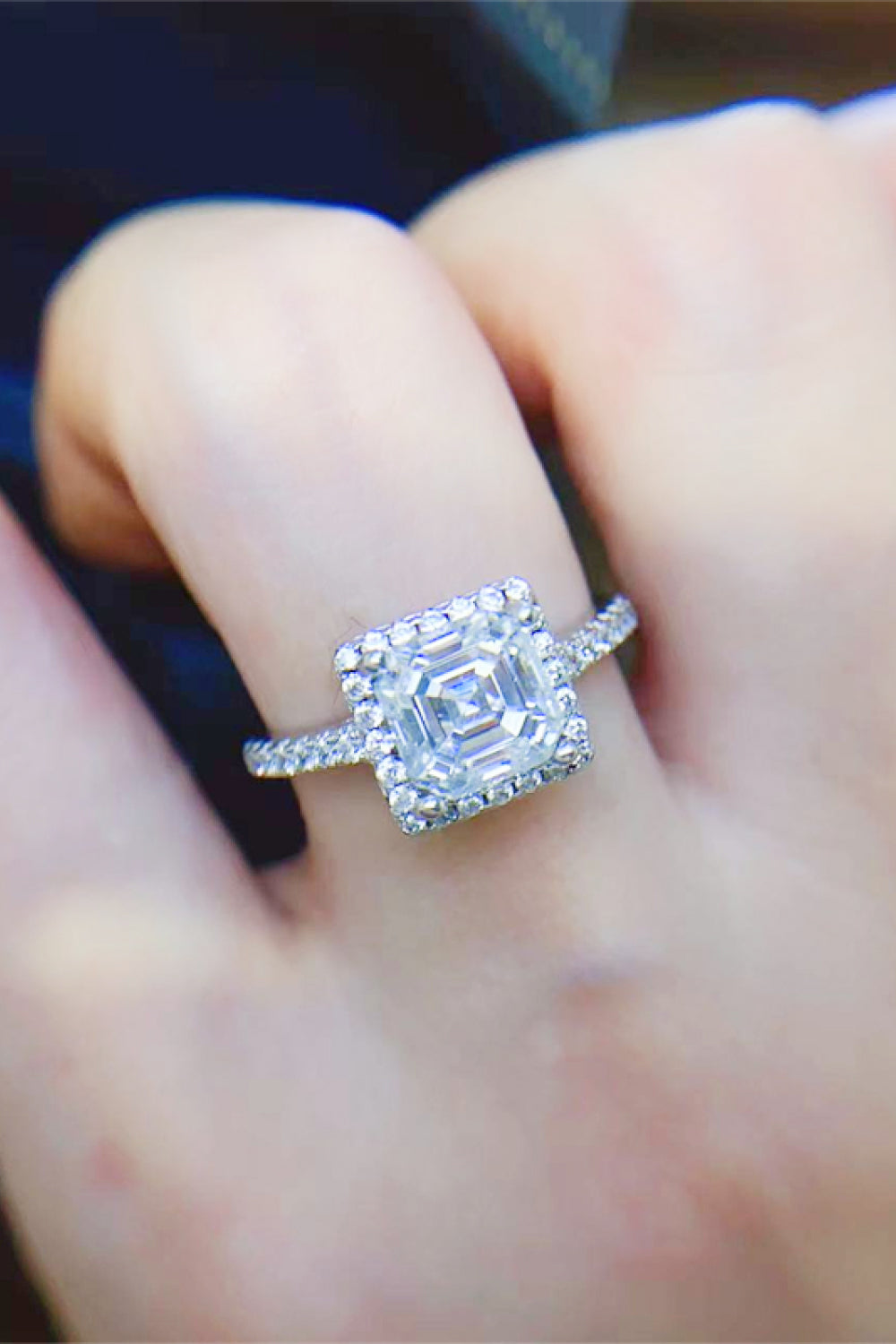 2 Carat Sparkala™ Platinum Over Pure Sterling Silver Ring